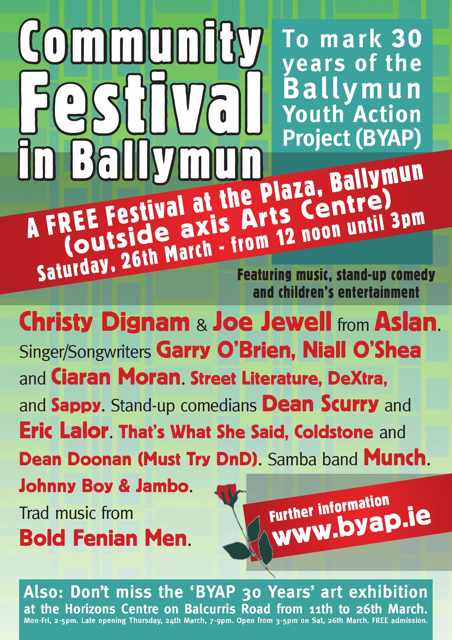 Announcing the line-up for our community festival on 26th March